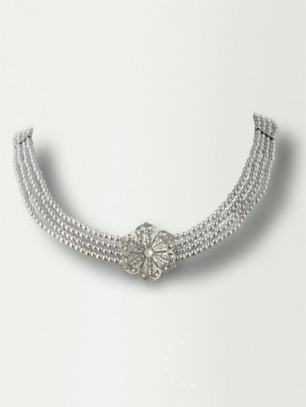 Collar de fallera BARRACA plata